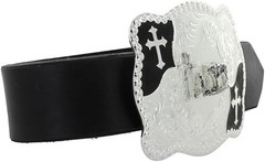 Montana Silversmiths Christian Flourish Scallop Shape Buckle 3611-731M