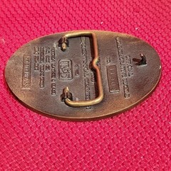 3.5&Prime; TEXAS SESQUICENTENNIAL BELT BUCKLE Numbered VINTAGE 1986 Brass metal Texoma
