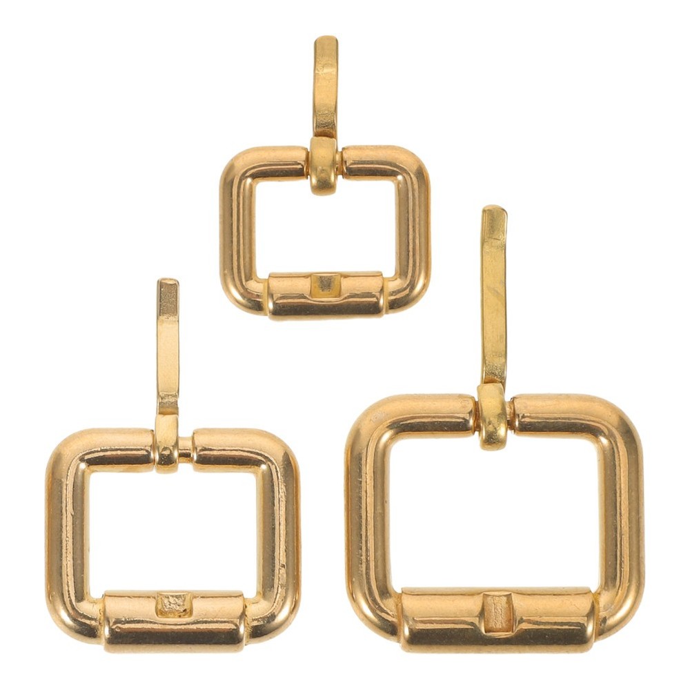3Pcs Durable Copper Single Prong Belt Buckles for Bag Strap DIY Projects