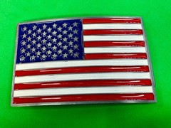 Patriots United States American Flag Star Strips Enameled Patriotic Belt Buckle