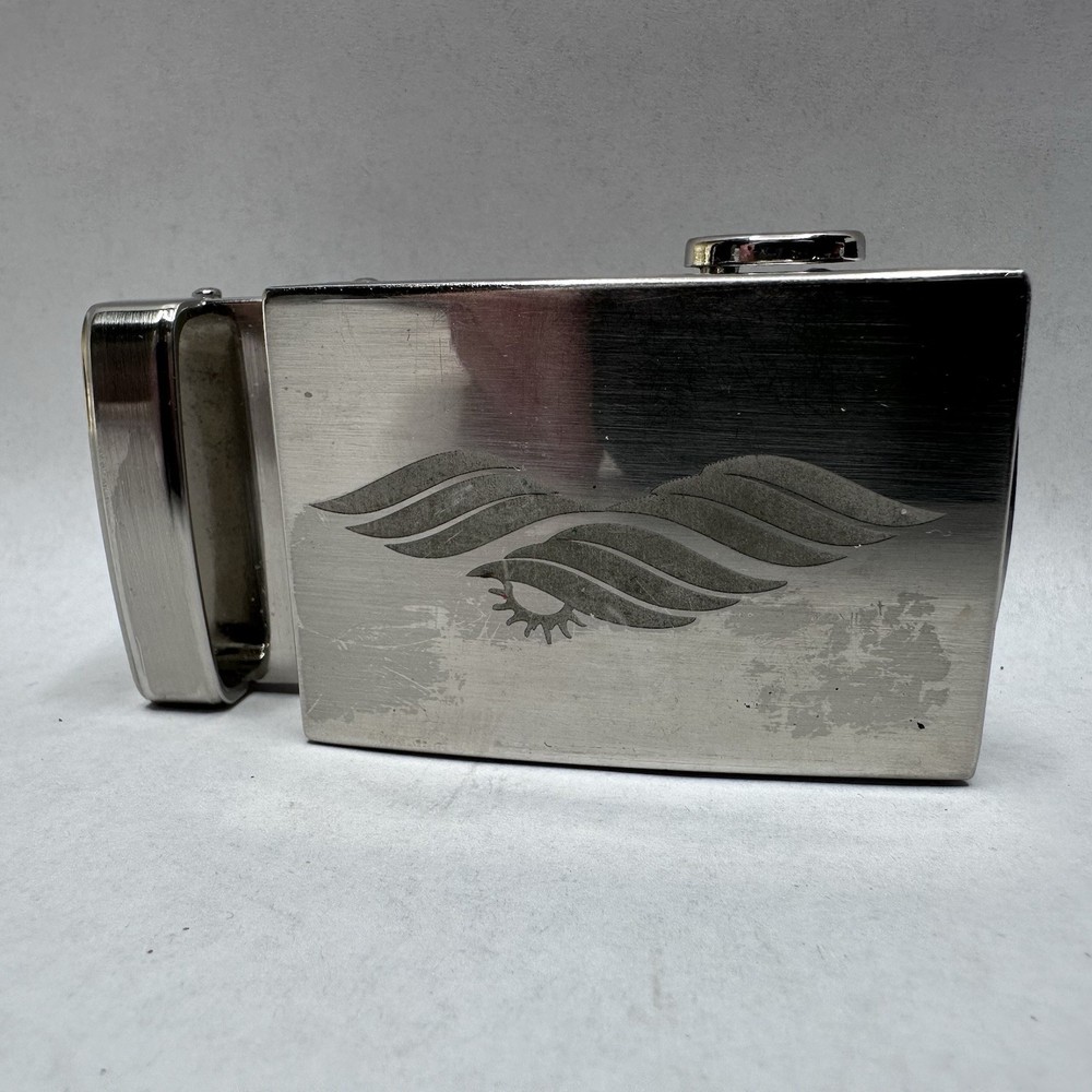 Nexbelt Belt Buckle Silver GRAY Waved Buckle only Ratchet System