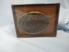 Oden Leaf Pattern USA Made 2 3/4 X 2 inches Belt Buckle in Box