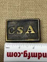 Vtg C.S.A. Confederate States of America Civil War REPRO Belt Buckle ***READ