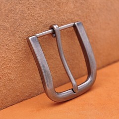 Alloy Prong Pin Clip Buckle Men Leather Belt Replacement Old Silver Belt Buckle