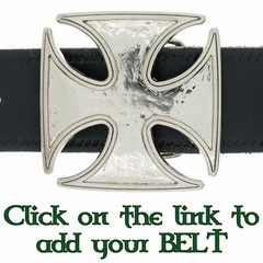 Iron Cross Belt Buckle Rocker Biker Gothic Metal Maltese