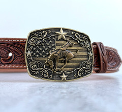 Metal Fashion Western Belt Buckle For Belt Strap 1-1/2&Prime; Cowboy Buckle