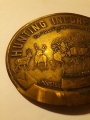 Hunting Incorporated Brass Belt Buckle Houston Deer Family Outdoor Future 1988