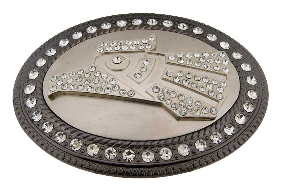 Hecho en Mexico Belt Buckle Gun-Metal Super Mexican Eagle Style Cowboy WESTERN