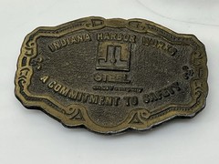 Lot 2 Indiana Harbor Works J&L Steel A Commitment to Safety Belt Buckle Hit Line