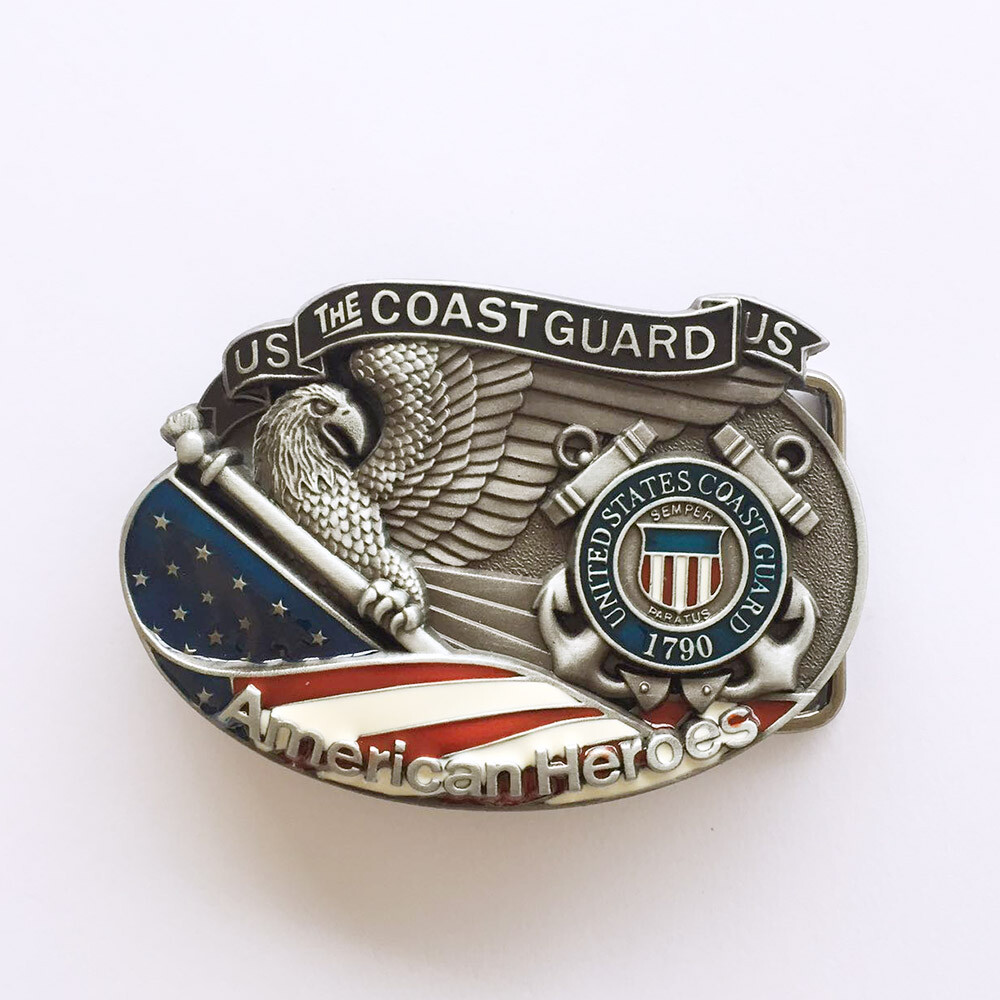 New Vintage Style American Hero Coast Guard Belt Buckle also Stock in the US