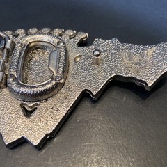 187 Inc Belt Buckle Guns Crest Emblem Black Enamel Silver Tone w/ Bottle Opener