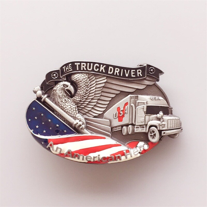 New Vintage Style American Hero Trucker Driver Belt Buckle also Stock in US