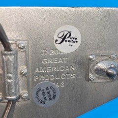 Great American Products Vintage Pewter Belt Buckle Emergency Inflation Tube 2005