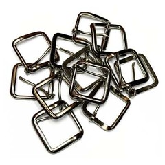 1.5&Prime; Square Nickel Belt Buckles – 12 pack