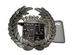 Cadillac Crown Logo Emblem Olive Branches and Flag 90&rsquo;s 187 Inc Belt Buckle