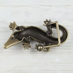 Belt Buckle Lizard Reptile Gecko Crocodile Brass Animal Interchangeable Buckle GS04AB