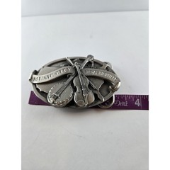 Vintage 80s Pewter Music City USA Nashville Made by Siskiyou Buckle Co. Inc 1984
