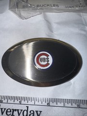 Vintage Cubs Baseball Gold Belt Buckle Rare Free Shipping