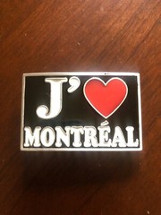 J’aime Montreal I Love Montreal City Quebec Red Heart Unisex Men&rsquo;s Belt Buckle