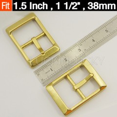 1 1/2&Prime;Solid Brass belt buckles Western Cowboy belt buckles for men 1.5 in wide