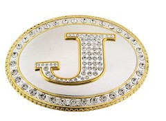 Initial J Letter J Belt Buckles Alphabet J Monogram J Men Cowboy Western RODEO