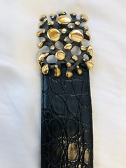 Limited Edition Tom Ford 18K Gold Plated Stud Pin Buckle Belt Men’s