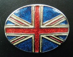 United Kingdom English British Flag London Belt Buckle Boucle Ceinture