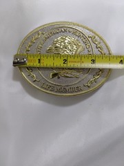 North American Hunting Club, Lifetime Member Belt Buckle Excellent Condition