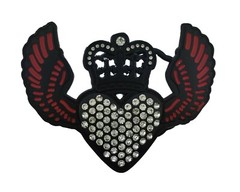 Men Women Crown Belt Buckle Blinged Rhinestone Iced Cowgirl Out Queen Fashion