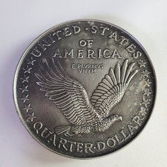 Indiana Metal Craft Standing Liberty Quarter Eagle Belt Buckle AC11 IMC Silver