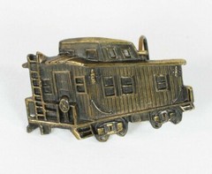 Vintage Railroad Caboose Belt Buckle Brass Train 1979 Chicago Limited Edition