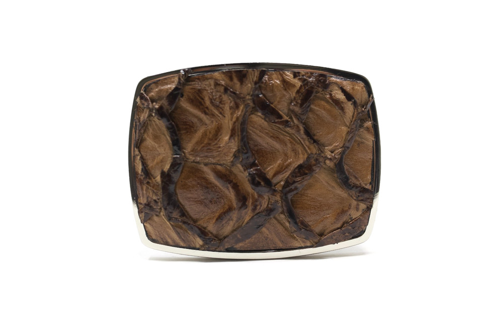 Pirarucu Fish Belt Buckle, Exotic Belt Buckle, ( 1.5 ») Removable Western Buckle