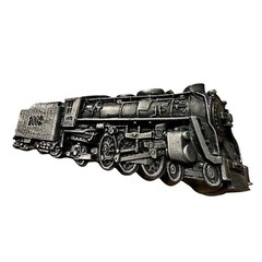 Vintage 1978 Bergamot Brass Works Metal Locomotive Train Belt Buckle Made In USA