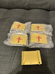 Masonic KNIGHTS TEMPLAR IN HOC SIGNO VINCES For Commander Sword Belt Buckle Gold