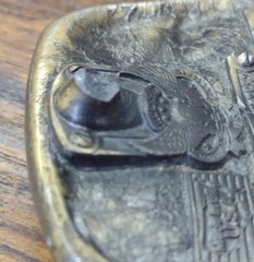 Vtg 1982 United States Marine Corps First to Fight Belt Buckle USMC Broken READ