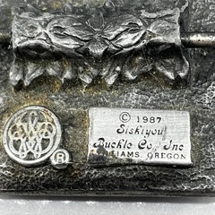 Siskiyou Buckle Co United States Navy Belt Buckle 1987 Pewter Ship Eagle