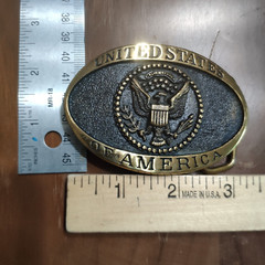 Heritage Mint United States of America Eagle Seal Solid Brass Belt Buckle 5401