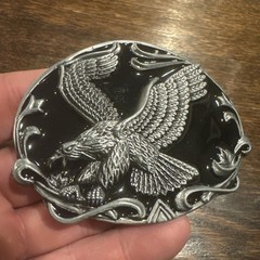 Motorcycle Belt Buckle Bald Eagle American Yellowstone Metal Collector Rodeo
