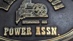 VINTAGE MAINE ANTIQUE POWER ASSN. BELT BUCKLE NORTHWEST BRASS WORKS
