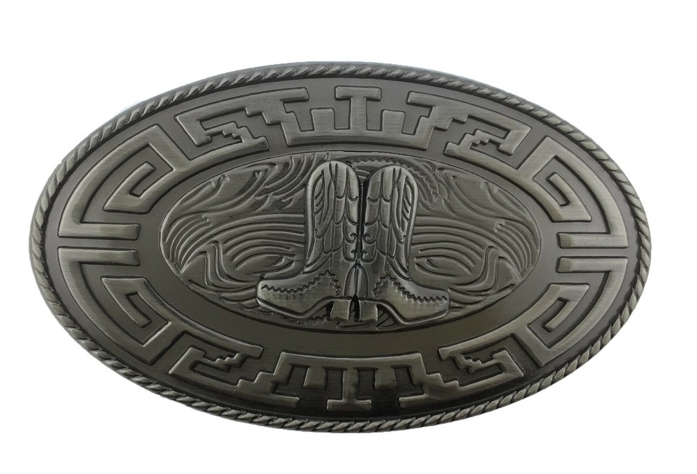 Cowboy Cowgirl Boots Belt Buckle Men Women Western rodeo GreyMetal New Fashion
