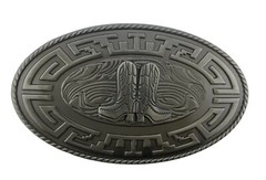 Cowboy Cowgirl Boots Belt Buckle Men Women Western rodeo GreyMetal New Fashion