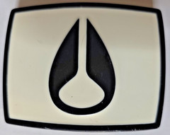Nixon Belt Buckle (White & Black) 3&Prime; x 2.25&Prime;