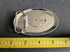 Milwaukee Road Red Railroad Metal Belt Buckle