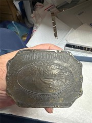 VINTAGE 1970s BERGAMOT ***SOUTHERN COMFORT*** BRASSTONE BOOZE BUCKLE