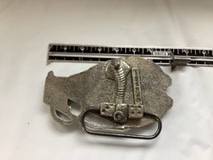 Unique Brain Grenade Belt Buckle By Mobtown Silver Tone Cobra Dice