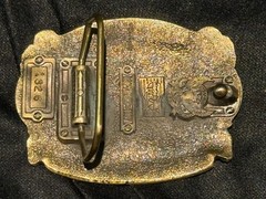 Truck Drivers « move the nation »Pewter Finish Metal/Enamel BELT BUCKLE kenworth m