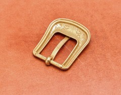 25MM Brass Plated Vintage Flower Leathercraft Belt Buckle Set Fit 1 Inch Strap