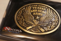 Nocona Belt Buckle Eagle The Right To Keep and Bear Arms 37964