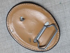 vintage DEER belt buckle STITCHED leather WESTERN handcrafted BIG BUCK brown