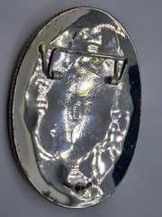 Alpaca Mexico Silver Gold Tone Large Rodeo Belt Buckle Cowboy Bull Rider 5&Prime;x4&Prime;